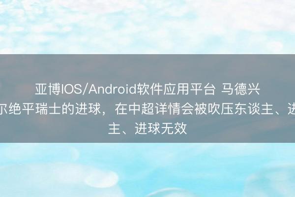 亚博IOS/Android软件应用平台 马德兴：卡塔尔绝平瑞士的进球，在中超详情会被吹压东谈主、进球无效